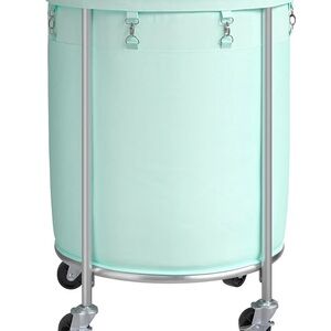 Songmics mint green Rolling Laundry Hamper